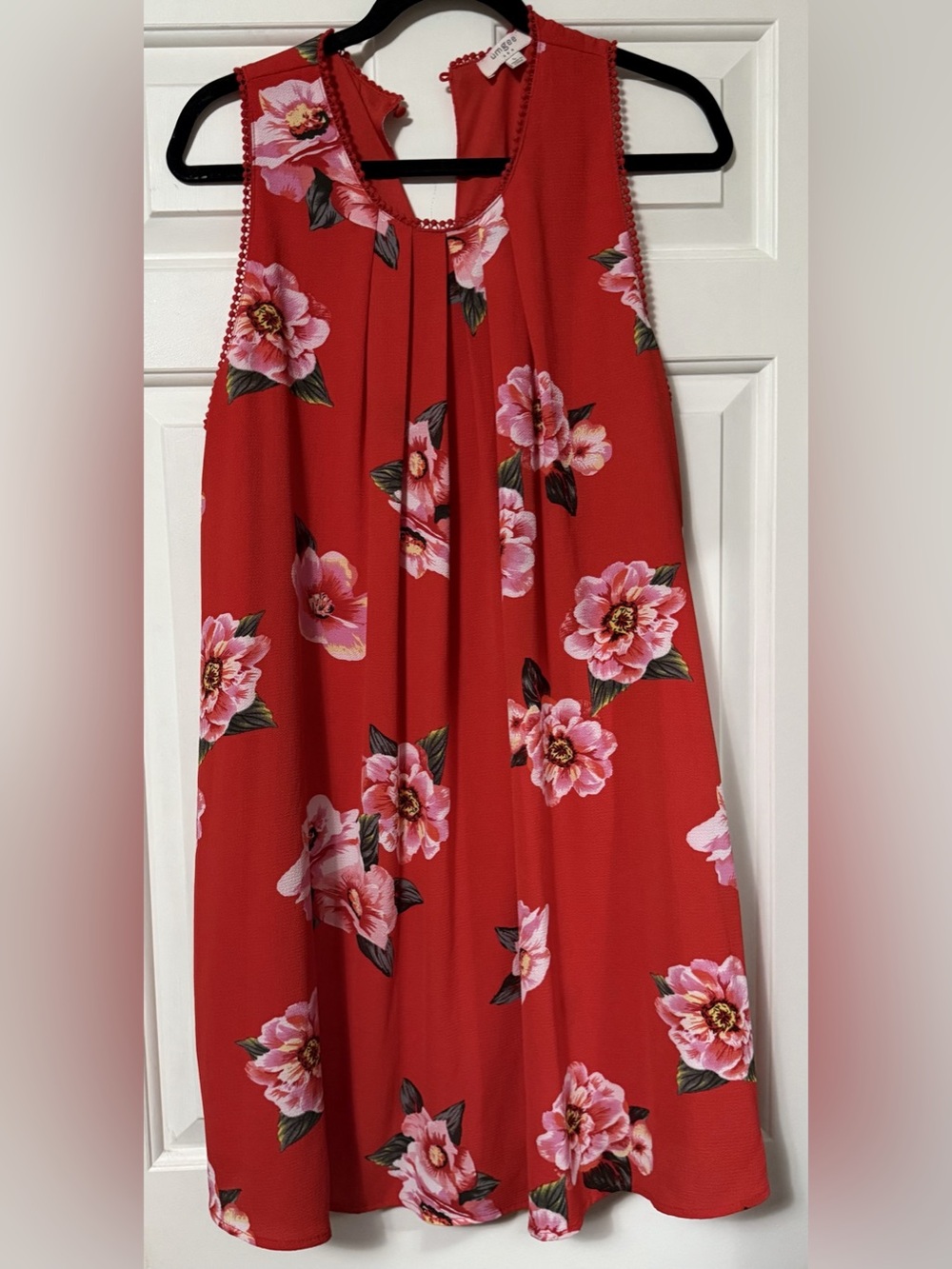 Umgee Red Floral Sleeveless Dress